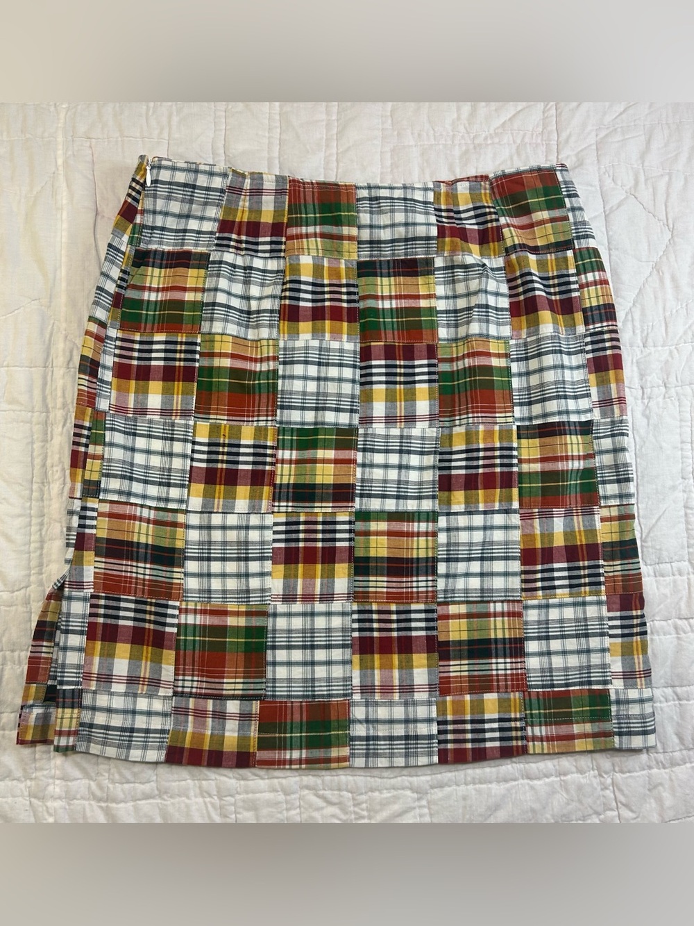 Cape Madras Patchwork Plaid Skirt Lined Preppy Golfcore Coastal Women’s Size 12 - Picture 2 of 10